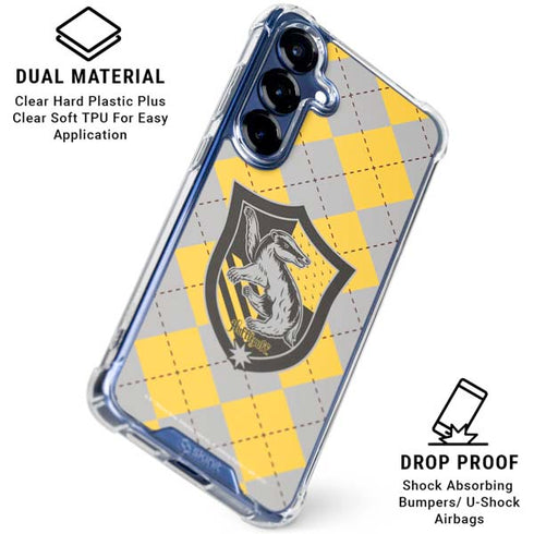 Wizarding World Harry Potter Hufflepuff Crest Galaxy S25 Clear Case
